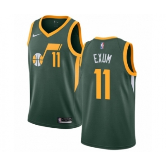 Youth Nike Utah Jazz 11 Dante Exum Green Swingman Jersey - Earned Edition