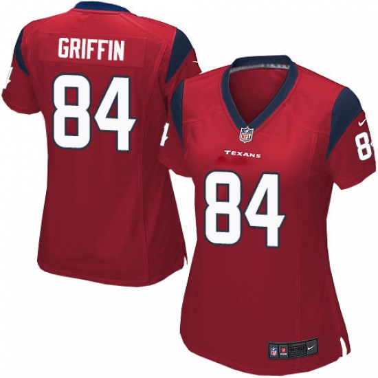 Women's Nike Houston Texans 84 Ryan Griffin Game Red Alternate NFL Jersey