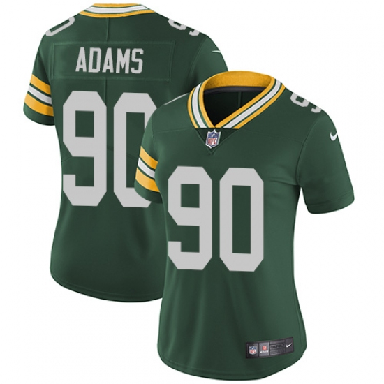 Women's Nike Green Bay Packers 90 Montravius Adams Green Team Color Vapor Untouchable Limited Player NFL Jersey