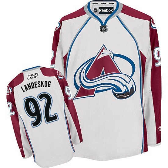 Youth Reebok Colorado Avalanche 92 Gabriel Landeskog Authentic White Away NHL Jersey