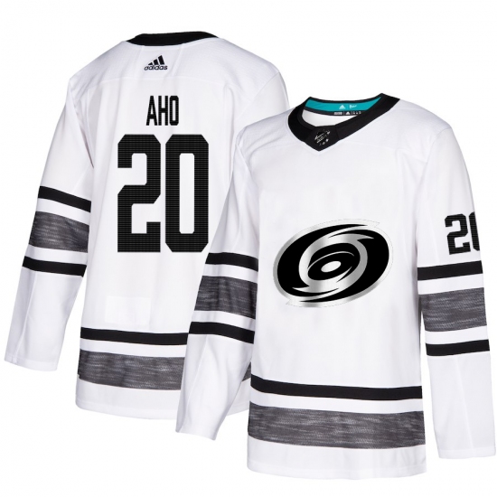 Men's Adidas Carolina Hurricanes 20 Sebastian Aho White 2019 All-Star Game Parley Authentic Stitched NHL Jersey