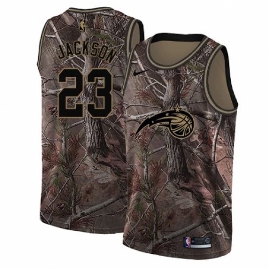 Women's Nike Orlando Magic 23 Justin Jackson Swingman Camo Realtree Collection NBA Jersey