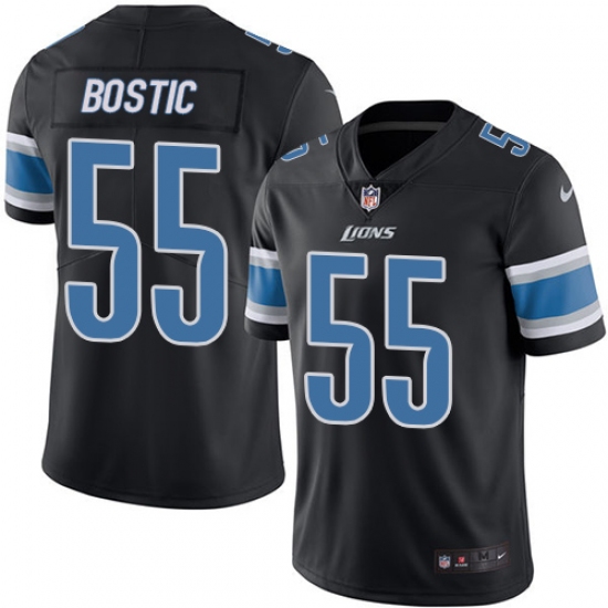 Men's Nike Detroit Lions 55 Jon Bostic Limited Black Rush NFL Jersey