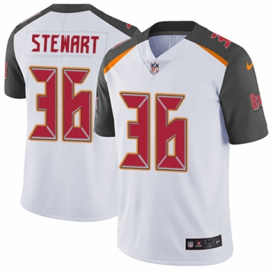 Youth Nike Tampa Bay Buccaneers 36 M.J. Stewart White Vapor Untouchable Elite Player NFL Jersey