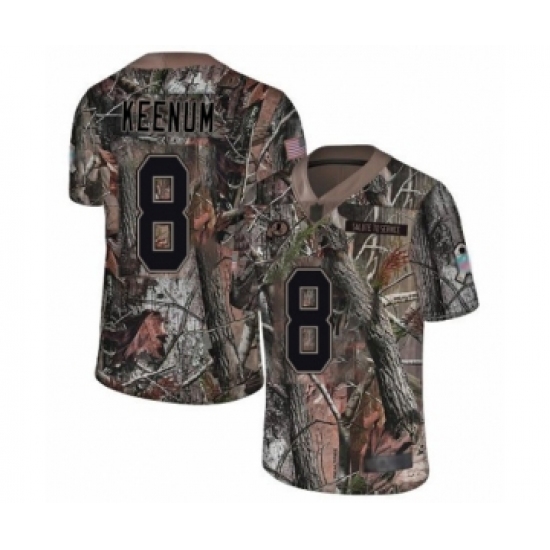 Men's Washington Redskins 8 Case Keenum Limited Camo Rush Realtree Football Jersey