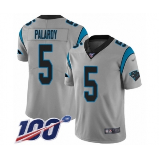 Youth Carolina Panthers 5 Michael Palardy Silver Inverted Legend Limited 100th Season Football Jersey