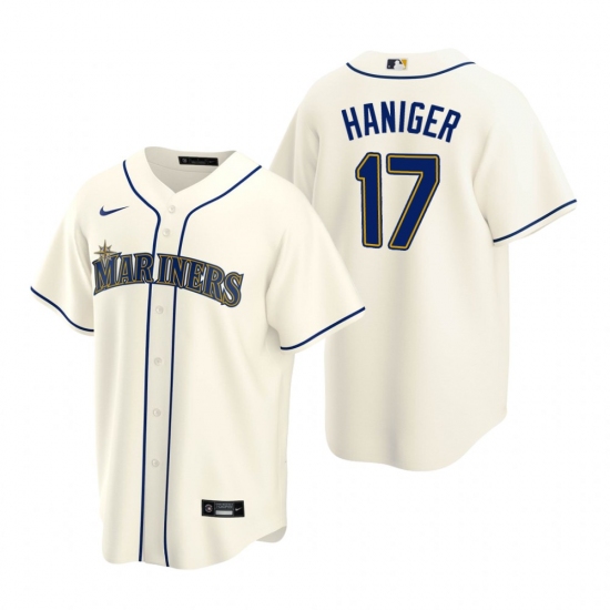 Men's Nike Seattle Mariners 17 Mitch Haniger Cream Alternate Stitched Baseball Jersey