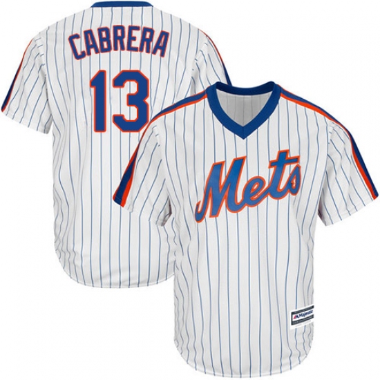 Youth Majestic New York Mets 13 Asdrubal Cabrera Replica White Alternate Cool Base MLB Jersey