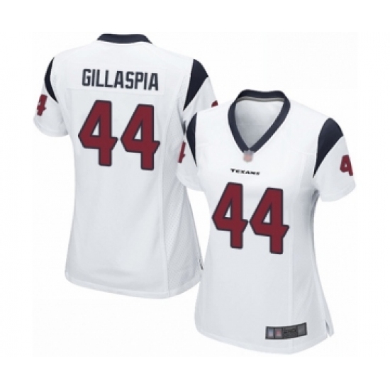 Women's Houston Texans 44 Cullen Gillaspia Game White Football Jersey