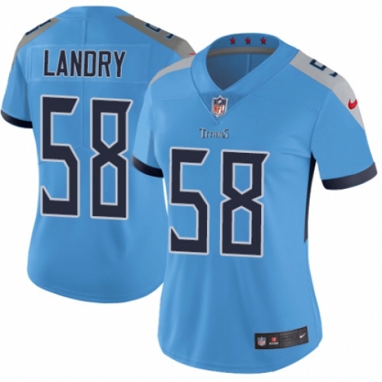 Women's Nike Tennessee Titans 58 Harold Landry Light Blue Alternate Vapor Untouchable Elite Player NFL Jersey