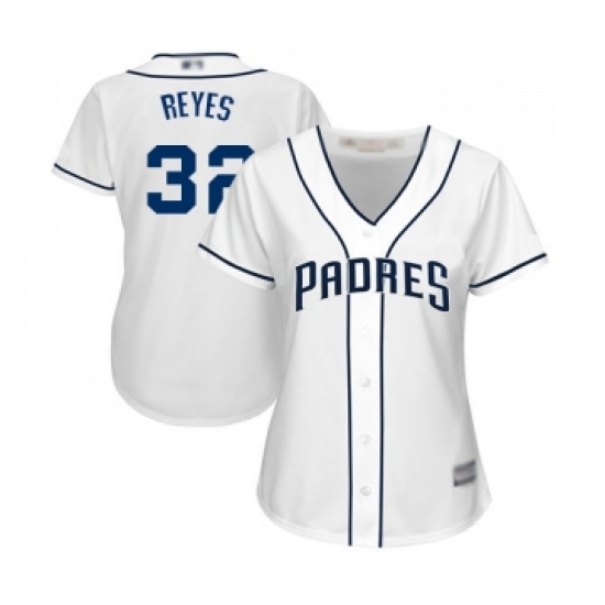 Women's San Diego Padres 32 Franmil Reyes Replica White Home Cool Base Baseball Jersey