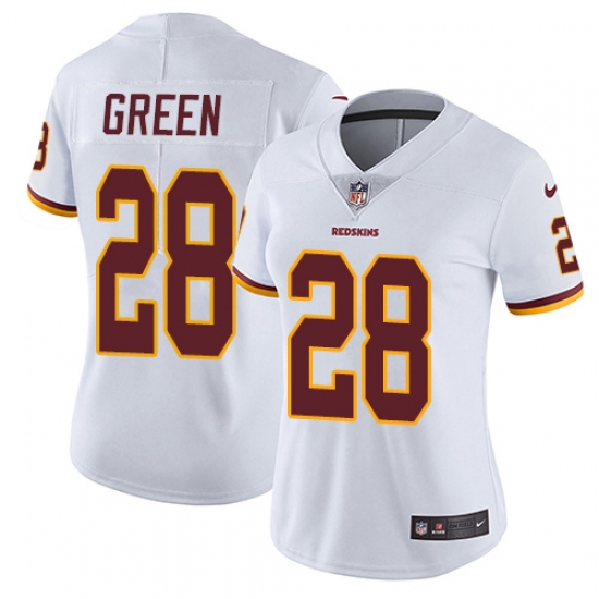 Women's Nike Washington Redskins 28 Darrell Green Elite White NFL Jersey