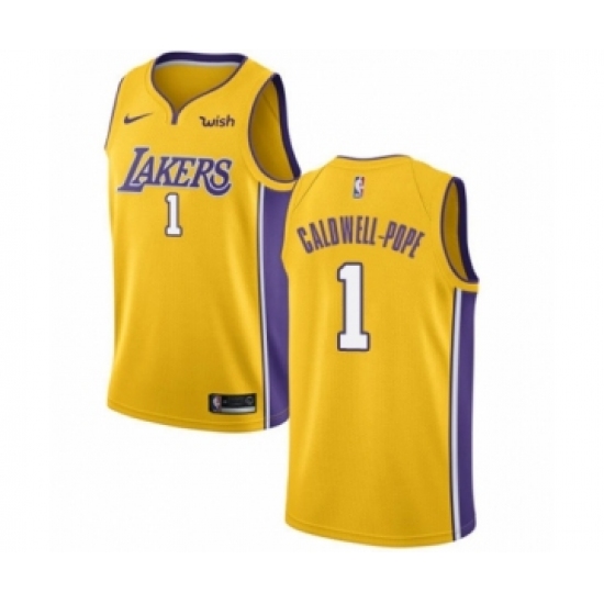 Youth Los Angeles Lakers 1 Kentavious Caldwell-Pope Swingman Gold Home Basketball Jersey - Icon Edition