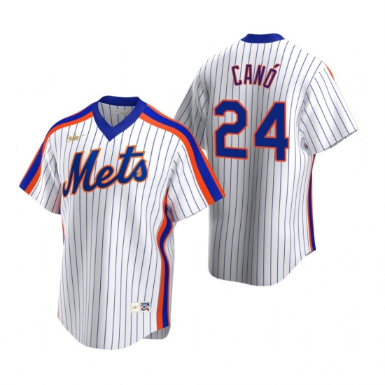 Men's Nike New York Mets 24 Robinson Cano White Cooperstown Collection Home Stitched Baseball Jersey