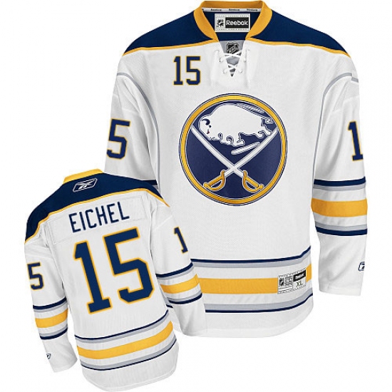 Youth Reebok Buffalo Sabres 15 Jack Eichel Authentic White Away NHL Jersey