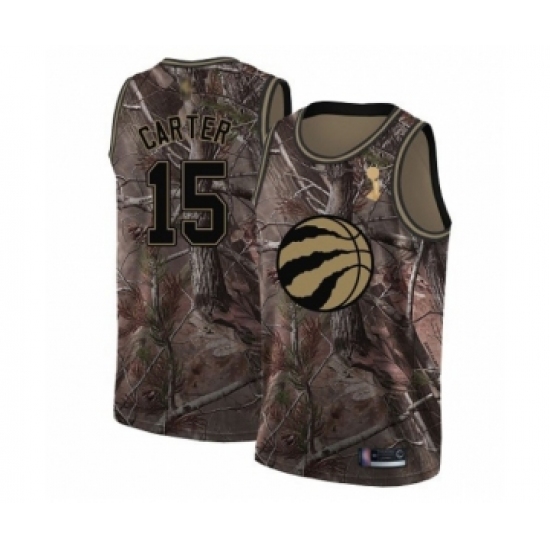 Men's Toronto Raptors 15 Vince Carter Swingman Camo Realtree Collection 2019 Basketball Finals Champions Jersey