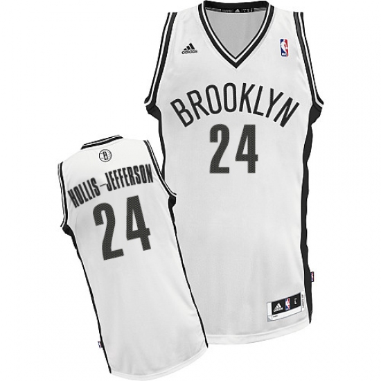 Men's Adidas Brooklyn Nets 24 Rondae Hollis-Jefferson Swingman White Home NBA Jersey