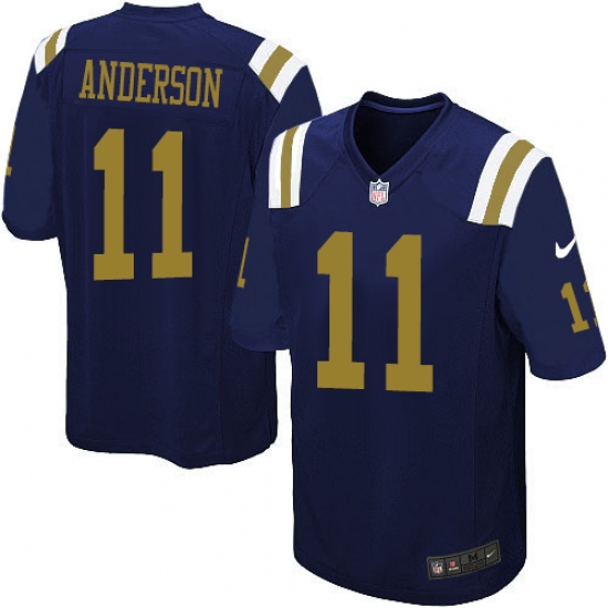 Men's Nike New York Jets 11 Robby Anderson Game Navy Blue Alternate NFL Jersey