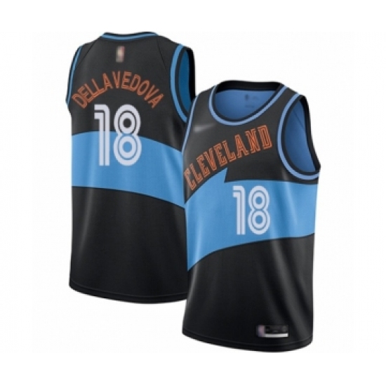 Youth Cleveland Cavaliers 18 Matthew Dellavedova Swingman Black Hardwood Classics Finished Basketball Jersey