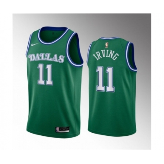 Men's Dallas Mavericks 11 Kyrie Irving Green Classic Edition Stitched Basketball Jersey