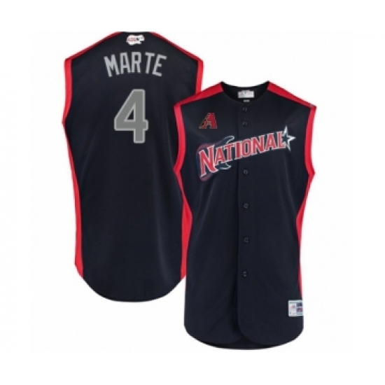 Men's Arizona Diamondbacks 4 Ketel Marte Authentic Navy Blue National League 2019 Baseball All-Star Jersey