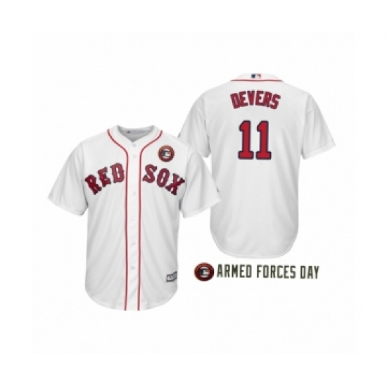 Women's Boston Red Sox 2019 Armed Forces Day Rafael Devers 11 Rafael DeversWhite Jersey