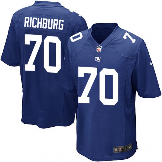 Men's Nike New York Giants 70 Weston Richburg Game Royal Blue Team Color NFL Jersey