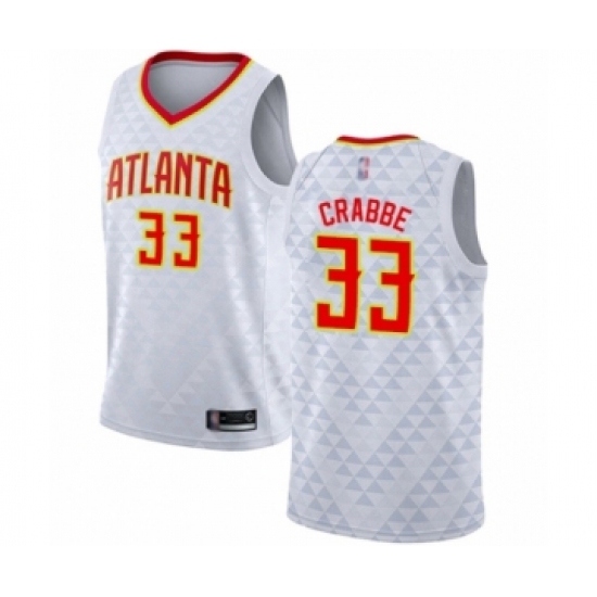 Youth Atlanta Hawks 33 Allen Crabbe Swingman White Basketball Jersey - City Edition