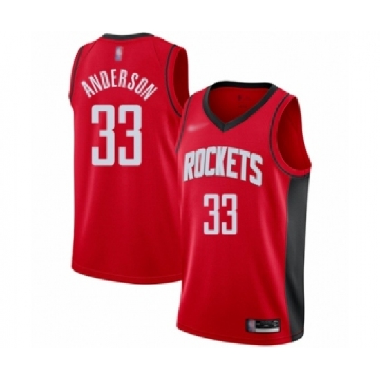 Youth Houston Rockets 33 Ryan Anderson Swingman Red Finished Basketball Jersey - Icon Edition