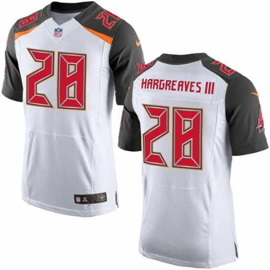 Men's Nike Tampa Bay Buccaneers 28 Vernon Hargreaves III Elite White NFL Jersey