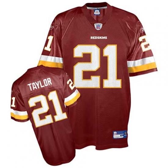 Reebok Washington Redskins 21 Sean Taylor Burgundy Red Team Color Replica Throwback NFL Jersey