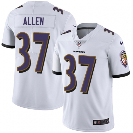 Men's Nike Baltimore Ravens 37 Javorius Allen White Vapor Untouchable Limited Player NFL Jersey