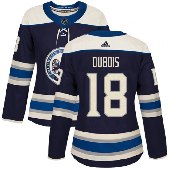 Women's Adidas Columbus Blue Jackets 18 Pierre-Luc Dubois Authentic Navy Blue Alternate NHL Jersey