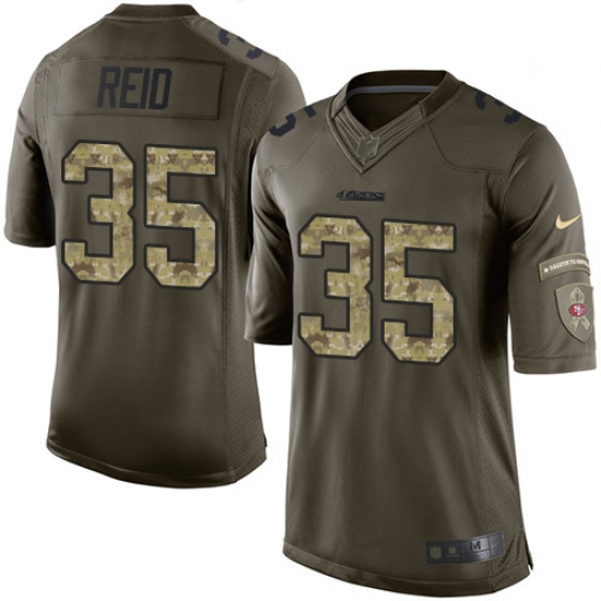 Youth Nike San Francisco 49ers 35 Eric Reid Elite Green Salute to Service NFL Jersey
