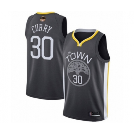 Women's Golden State Warriors 30 Stephen Curry Swingman Black 2019 Basketball Finals Bound Basketball Jersey - Statement Edition