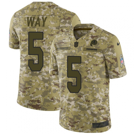 Men's Nike Washington Redskins 5 Tress Way Burgundy Limited Camo 2018 Salute to Service NFL Jersey