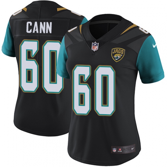 Women's Nike Jacksonville Jaguars 60 A. J. Cann Black Alternate Vapor Untouchable Limited Player NFL Jersey