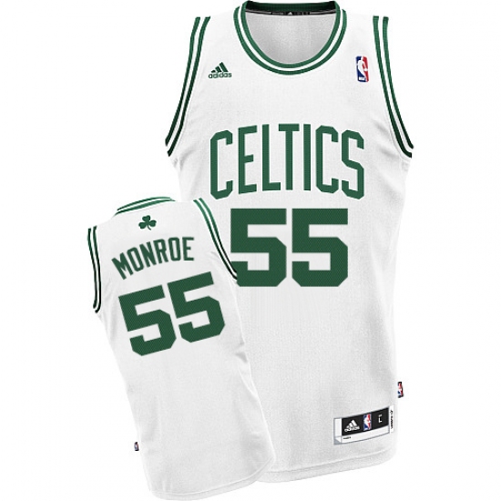 Men's Adidas Boston Celtics 55 Greg Monroe Swingman White Home NBA Jersey