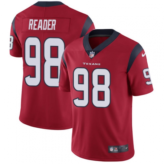 Men's Nike Houston Texans 98 D.J. Reader Red Alternate Vapor Untouchable Limited Player NFL Jersey