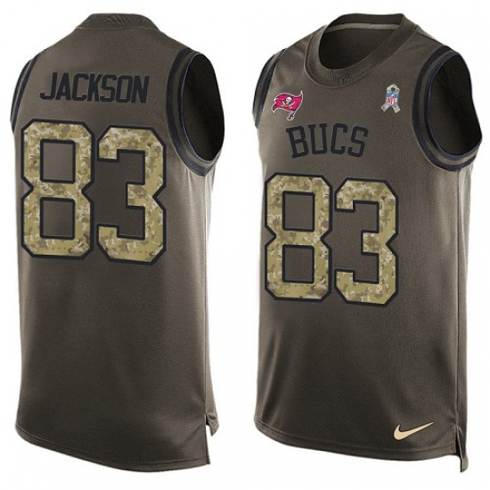 Men's Nike Tampa Bay Buccaneers 83 Vincent Jackson Limited Green Salute to Service Tank Top NFL Jersey