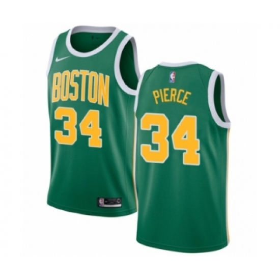 Men's Nike Boston Celtics 34 Paul Pierce Green Swingman Jersey - Earned Edition