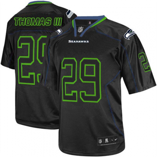 Men's Nike Seattle Seahawks 29 Earl Thomas III Elite Lights Out Black NFL Jersey