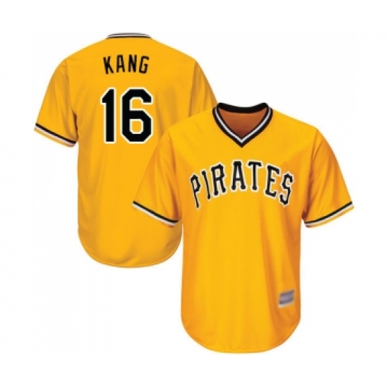 Men's Pittsburgh Pirates 16 Jung-ho Kang Replica Gold Alternate Cool Base Baseball Jersey