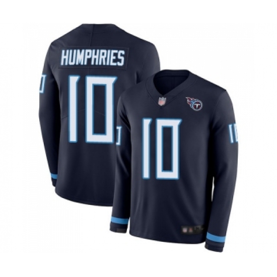 Youth Tennessee Titans 10 Adam Humphries Limited Navy Blue Therma Long Sleeve Football Jersey