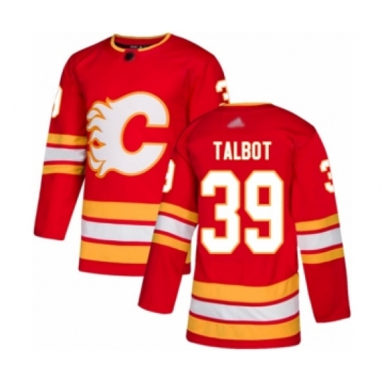 Youth Calgary Flames 39 Cam Talbot Authentic Red Alternate Hockey Jersey