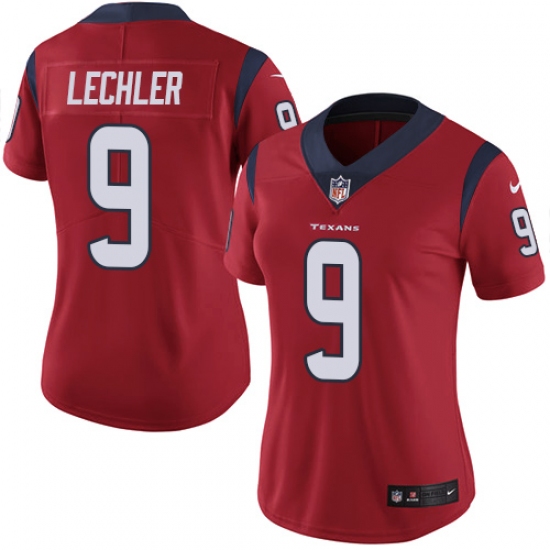 Women's Nike Houston Texans 9 Shane Lechler Limited Red Alternate Vapor Untouchable NFL Jersey