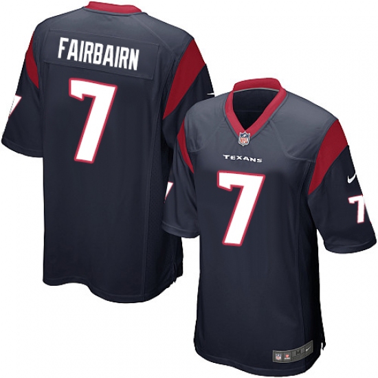 Men's Nike Houston Texans 7 Ka'imi Fairbairn Game Navy Blue Team Color NFL Jersey