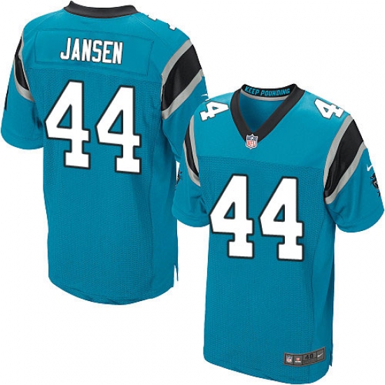 Men's Nike Carolina Panthers 44 J.J. Jansen Elite Blue Alternate NFL Jersey