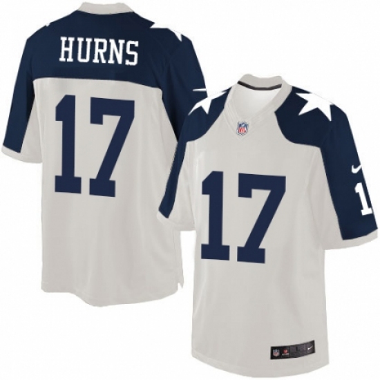 Men's Nike Dallas Cowboys 17 Allen Hurns Limited White Throwback Alternate NFL Jersey