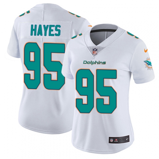 Women's Nike Miami Dolphins 95 William Hayes White Vapor Untouchable Limited Player NFL Jersey